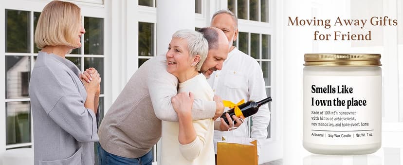 Niyewsor House Warming Gifts, New House/Home Candle, Best Housewarming Gift 2026, Closing Gifts for Home Buyers, New Homeowner, First Apartment Essentials, Handmade, 7oz