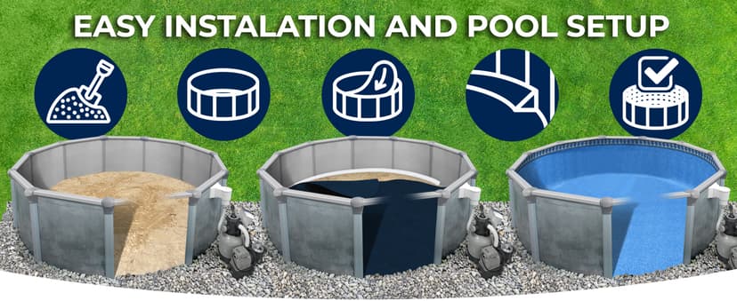 Shop Square 12-Foot Pool Liner Pad for Above Ground Pools - Under Pool Padding, Above Ground Pool Pad, Puncture Protection, Extend Liner Life, Durable Geotextile Material
