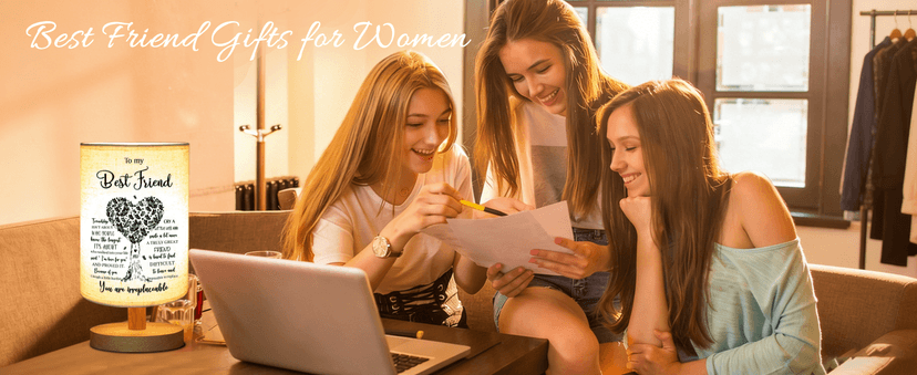 Best Friend Birthday Gifts for Women, to Bestie Fabric Table Lamp B0GH8LWVQR