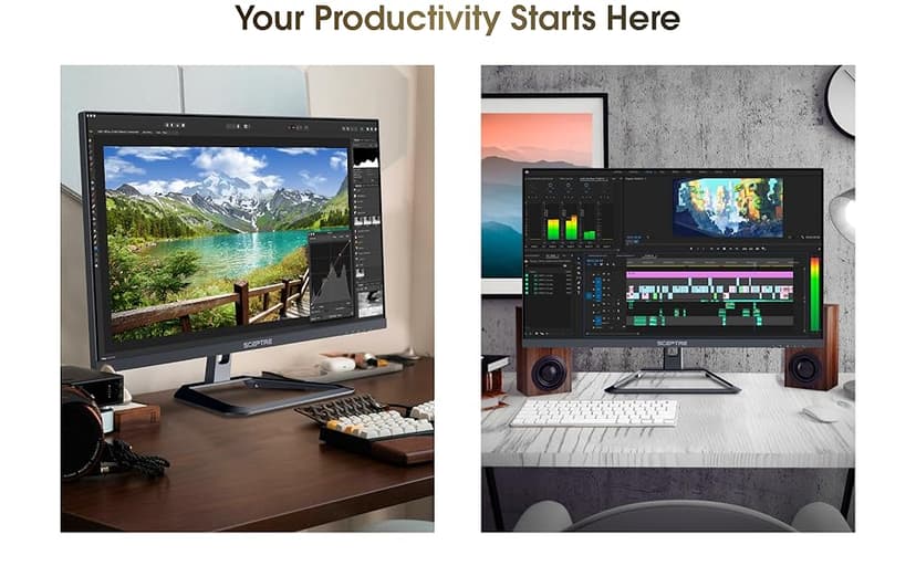Sceptre Prime 4K IPS 27" 3840 x 2160 UHD Monitor up to 70+Hz DisplayPort HDMI 100% sRGB Build-in Speakers, Machine Black 2026 (U275W-UPT Series)