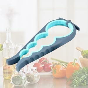 Jar Opener for Weak Hands, Seniors with Arthritis, 5 in 1 Multi Function Bottle Opener Lid Opener For Arthritic Hands with Non Slip Rubber Jar opener Gripper Pad