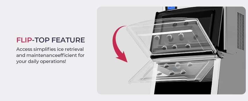 Commercial Ice Maker Machine 500LBs/Day with Filter, 250LBs Storage Bin, SECOP Compressor&ETL Approval Industrial Ice Machine, Auto-Cleaning, Ice Ready in 8-20mins, Cafe/Bar/Business/RST.