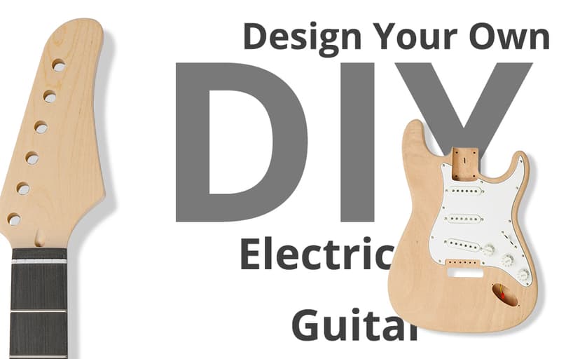 Ktaxon DIY Electric Guitar Kit with Mahogany Body, Full Size 6-String Electric Guitar Kits W/Maple Neck, Shoulder Strap, SSS Pickups, All Accessories Included, Wood Color (KST)