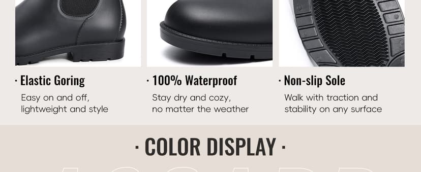 Asgard Women's Ankle Rain Boots Waterproof Chelsea Boots