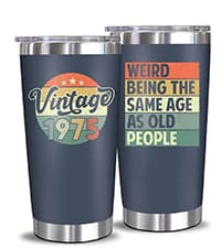 NewEleven 50th Birthday Gifts For Men Women - 1975 50th Birthday Decorations For Him Her - Present For Men Women Turning 50 Year Old Gifts For Mom, Dad, Wife, Husband - 20 Oz Tumbler