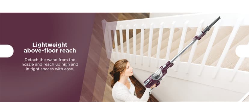 Shark HZ702 Ultralight PetPro Corded Stick Vacuum with PowerFins HairPro Odor Neutralizer Technology, Wine Purple