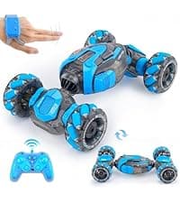 PREPOP Gesture Sensing RC Stunt Car, Birthday for Age 6 7 8-12 13+ Year Old Boys - Cool Toys for Kids, Hand Controlled Remote Control Twist Vehicle with Lights & Music, 4WD Rotating