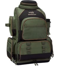 BASSDASH Fishing Tackle Backpack Water Resistant Tactical Bag Soft Tackle Box with Rod Holder and Protective Rain Cover