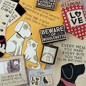 Primitives by Kathy Cotton Dish Towel Set - Dog Design, Kitchen/Bathroom Decor, Tea Towels, 28"x28"