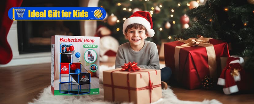 Kids Arcade Basketball Hoop Indoor Outdoor Single Shot Basketball Game for Toddler,Carnival Games Sport Gifts for Boys Girls Ages 3-8 Years Old,Ideal for Competition