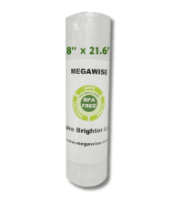 MEGAWISE 2025 Powerful Vacuum Sealer Machine | Compact Design | One-Touch Automatic | Seal in 10-20 Seconds | Dry, Moist, Wet, and Cold Modes | With 10 Vacuum Bags & Built-in Cutter (Grey)