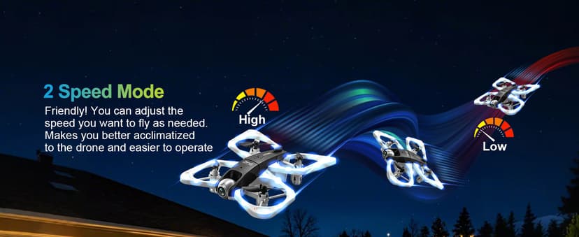 S3 WiFi FPV 6-Axis Gyro & 360° Flip Drone with 480P HD Camera for Beginners (White)