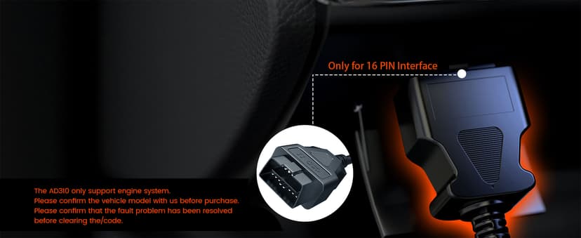 ANCEL AD310 Classic Enhanced Universal OBD II Scanner Car Engine Fault Code Reader CAN Diagnostic Scan Tool, Read and Clear Error Codes for 1996 or Newer OBD2 Protocol Vehicle (Black) B01G5EA74I