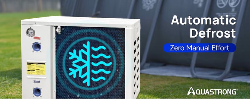 AQUASTRONG Inverter Swimming Pool Heat Pump,Pool Heater for Above Ground and Inground Pool Heating and Cooling Pool Heater, Smart WiFi Control Pools Up to, 7000 Gallons
