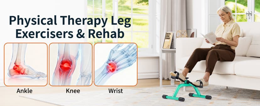 Pedal Exercise mini Exercise Bike for Leg and Arm Recovery Exercise Lightweight and Portable Floor Bike