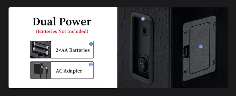 Mcbazel Mcbazel Single Watch Winder, Ultra Quiet Japanese Motor Automatic Watch Winder Box with Multiple Rotation Modes, Premium Watch Winder for Automatic Watches (AC/ Battery Powered) - Black with Crocodile Pattern