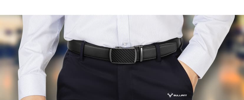 BULLIANT Men's Belt,Slide Ratchet Belt Adjsutable For Men Suit Casual Jeans Gift Boxed,Trim To Fit