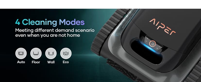 AIPER Scuba S1 Cordless Robotic Pool Cleaner, Pool Vacuum for Inground Pools, Wall and Waterline Cleaning, Smart Navigation for Pools up to 1,600 Sq.ft (Renewed)