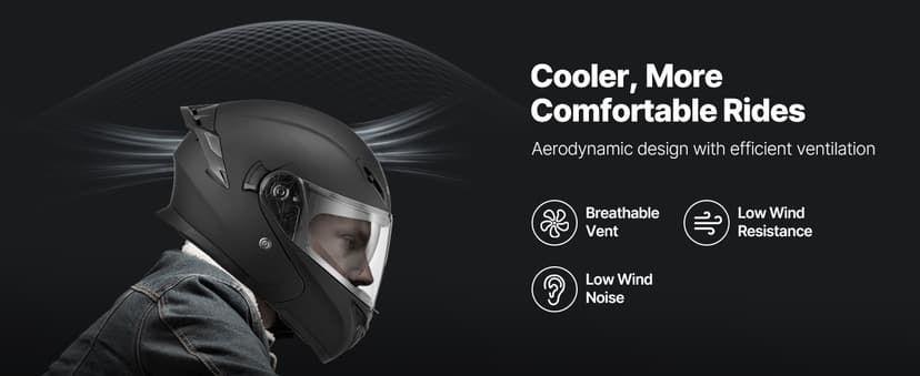 VEVOR Motorcycle Helmet DOT Approved, Adult Motocross Dirt Bike Helmet with Large Clear Visor, Comfortable Motorbike Racing Street with Detachable Liner for Men & Women