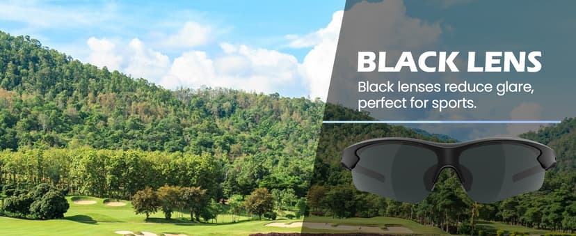 CIFOYA Polarized Sports Sunglasses for Men and Women - UV Protection Half Frame Sun Glasses for Running Baseball Fishing