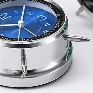 Cadmos Loud Alarm Clock for Heavy Sleepers Adults,Retro 4 Inch Silent Non-Ticking Quartz with Backlight,Twin Bell Analog Kids Alarm Clocks for Bedrooms Bedside (Blue)