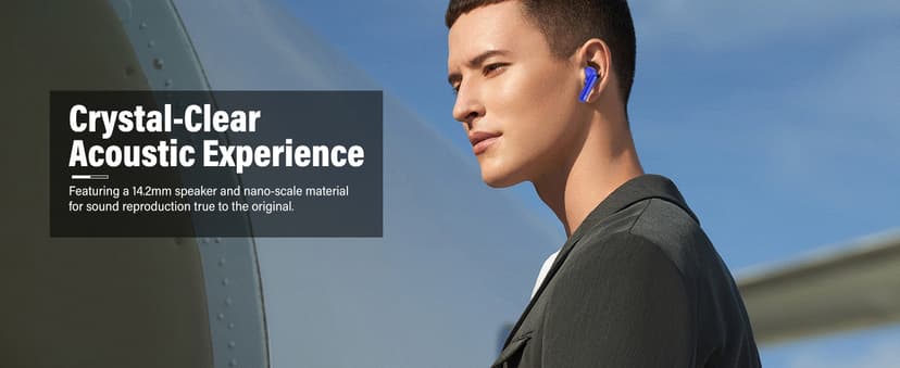 Wireless Earbuds, Bluetooth 5.4 Headphones Bass Stereo, Ear Buds with Noise Cancelling Mic, LED Display in Ear Earphones Clear Calls, IP7 Waterproof Bluetooth Earbuds for Laptop/Phones/Sports, White