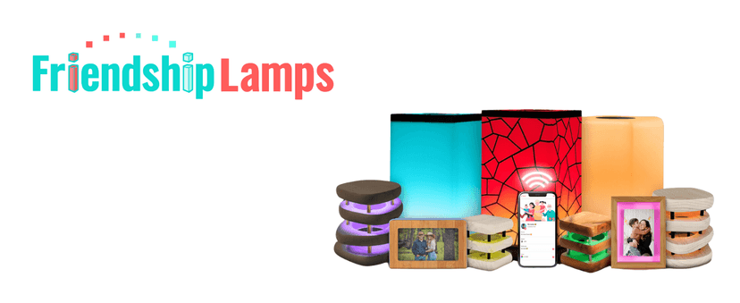 Friendship Lamp FriendLi by Filimin - Subscription Required Wi-Fi LED Light for Long Distance Touch Lamp, Present for Best Friend, Relationship, Family, Unique Gifts, Easy App Setup - Set of 2