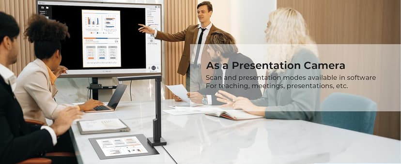 CZUR Lens800 Pro 8MP Portable Document Scanner & Document Camera, Travel-Friendly Mobile PDF Scanner, Capture Size A4, Fast Scan 1s/Page, Easy-to-Use OCR, for Mac & Windows