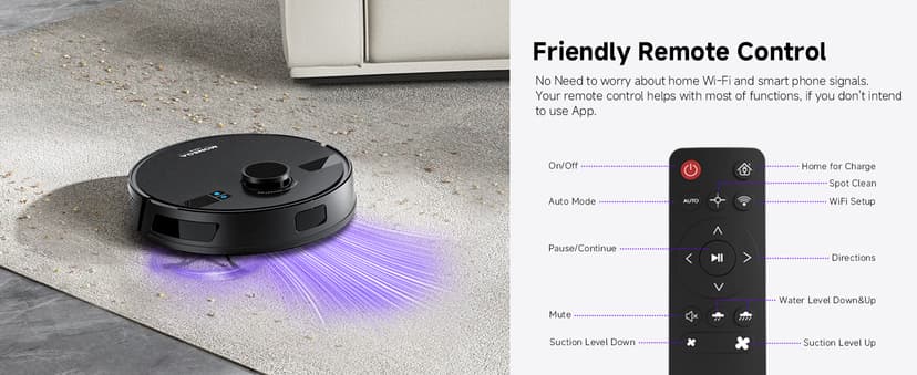 MONSGA Robot Vacuum and Mop Combo, 6000Pa Robotic Vacuum with 3.5L Self Emptying Station, Lidar Navigation Robot Vacuum Cleaner, 180mins Runtime, APP/Remote/Voice Control, for Hard Floors and Carpets