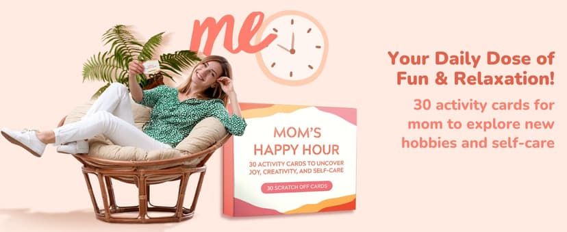 Self Care Gift for Women - 30 Scratch Off Cards with Fun Activities for Mothers - Mom Birthday Gifts from Daughter, Son, Kids - New Mom Gifts - Self Care Present for Coworker, Friend, Sister, Aunt