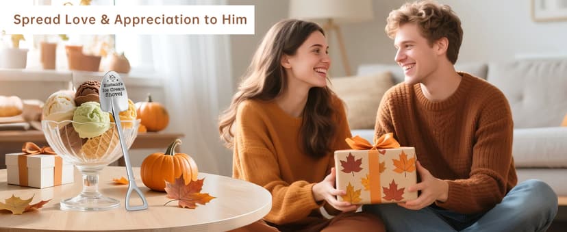 Fathers Day Husband Gifts from Wife - Funny Father's Day for Him Dad Daddy Grandpa Boyfriend Anniversary Birthday Gifts for Men, To My Husband Lover I Love You Gift Husband's Ice Cream Shovel