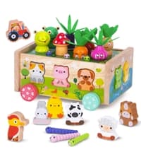 Toddlers Montessori Wooden Educational Toys for Baby Boys Girls Age 1 2 3 Year Old, Shape Sorting Toys 1st One First Birthday Girl Gifts for Kids 1-3, Wood Preschool Learning Fine Motor Skills Game