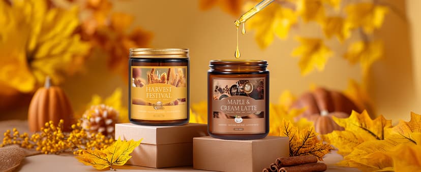 Fall Candles Set, 4 Pack Candles for Home Scented Natural Soy Wax, Autumn Gifts Set for Women Men, Fall Fragrance of Pumpkin/Cinnamon/Vanilla Cupcake/Apple B0F66HVPDY