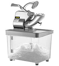 VEVOR 110V Commercial Ice Crusher 661LBS/H, ETL Approved 300W Electric Snow Cone Machine with Dual Blades, Stainless Steel Shaved Ice Machine with Safety On/Off Switch for Family, Restaurants, Bars