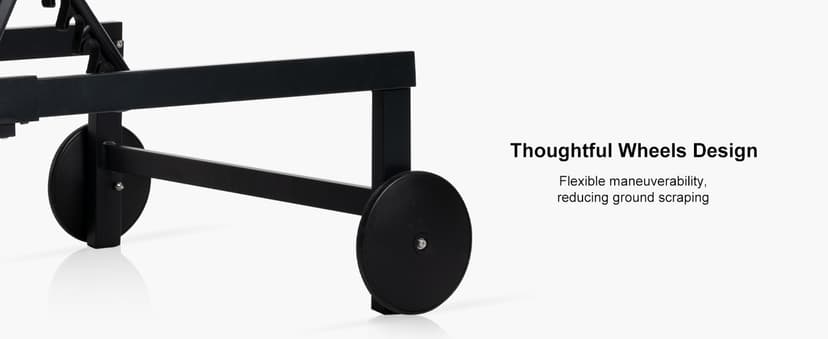 PURPLE LEAF Outdoor Chaise Lounge Chairs Set Recliner Adjustable Chair with Wheels and Table for Poolside Beach Patio Aluminum Reclining Sunbathing Lounger, Grey