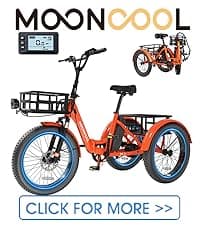 MOONCOOL Adult Tricycles 3 Wheel 7 Speed Trikes, 20/24/26 inch Adult Trikes 3 Wheeled Bike with Basket for Seniors, Women, Men