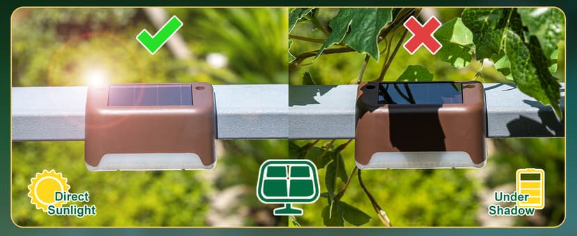 SOLPEX Solar Deck Lights Outdoor 16 Pack, Solar Step Lights Waterproof Led Solar lights for Outdoor Stairs, Step , Fence, Yard, Patio, and Pathway(Warm White)