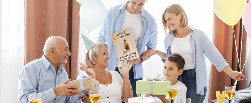 Funny 60th Birthday Card & Gifts for Women Men, 60th Birthday Decorations for Mom Dad Grandma Grandpa, Gifts for 60 Year Old Woman Man