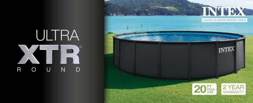 INTEX 26333EH Ultra XTR Deluxe Above Ground Swimming Pool Set: 20ft x 48in – Includes 2100 GPH Cartridge Sand Filter Pump – SuperTough Puncture Resistant – Rust Resistant – Easy to Assemble