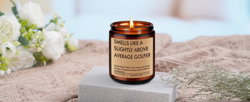 Cool Golf Themed Stuff, Golfing, Christmas, Birthday Presents for an Above Average Golfer, Dad, Boyfriend, Husband, Friend Fairy's Gift Candle, Golf Gifts for Men Him, Funny Gifts for Golfers Women B0FH6SJK5K