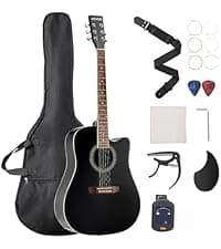 VEVOR Acoustic Guitar, Classical Guitar Starter Kit for Beginners, with Nylon Strings, Basswood Guitar, for Kids Adults Girls Boys Students