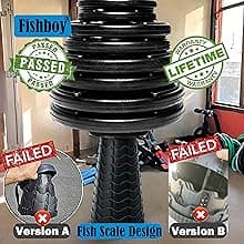 Fishboy Upgraded Collapsible Stool, 400lbs Max Weight, Lightweight But Sturdy, Portable Retractable Folding Telescoping Foldable Camping Stool for Adults Outdoor Fishing Hiking BBQ