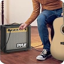 Pyle Cutaway Acoustic Electric Guitar and Amp Kit, 4/4 Full Size Spruce Wood Body with 10W Amplifier, Gig Bag, Strap, Extra Steel Strings, Picks, Cable, for Beginners and Adults, Natural