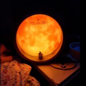 mamre Moon Lamp for Living Room, Decoration Night Light, Anniversary Valentine Gifts for Him, Mr & Mrs Signs for Wedding Table Décor, Home Gift Xmas Gift, Newlywed Couples Under The Full Moon