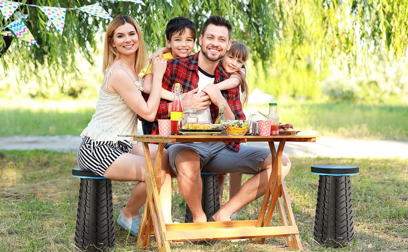 Fishboy Upgraded Collapsible Stool, 400lbs Max Weight, Lightweight But Sturdy, Portable Retractable Folding Telescoping Foldable Camping Stool for Adults Outdoor Fishing Hiking BBQ