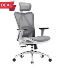 SIHOO M18 Ergonomic Office Chair, High Back Mesh Desk Chair with Adjustable Headrest & Lumbar Support, 330lbs Capacity Computer Chair with 2D Armrests & Wide Cushion, Tilt Lock, for Home Office-Black