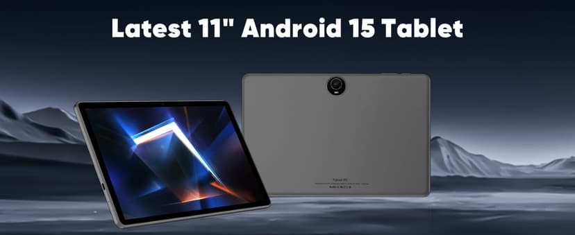 WXUNJA Android 15 Tablet,11 Inch Tablets with Octa Core Processor, 12GB RAM 128GB ROM 1TB Expand, Widevine L1, 8000mAh Battery, 2.4/5Ghz Dual WiFi/GPS/FM, 5/8MP Cameras, Case Included, Blue