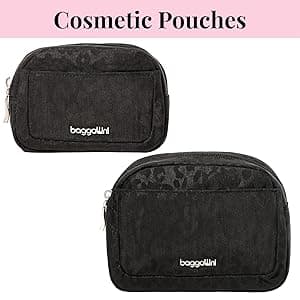 Baggallini Deluxe Card Case - Lightweight 5.5"x3.3" RFID Protected Womens Wallet Card Holder
