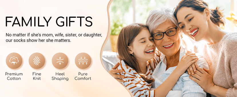 HAPPYPOP Gifts for Her Women - Mothers Day Gifts Socks for Aunt Grandma, Wife Mother Socks