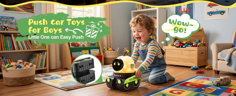 Montessori Car Toys for 1-3 Year Old Boys, Learning Toddler Birthday Gifts,15 White Noise Sounds,Remote Timer Rechargeable Montessori Toys for Boys 1-3 Year Old Gifts,19 Films Train Projector Light B0H1QJXVGG
